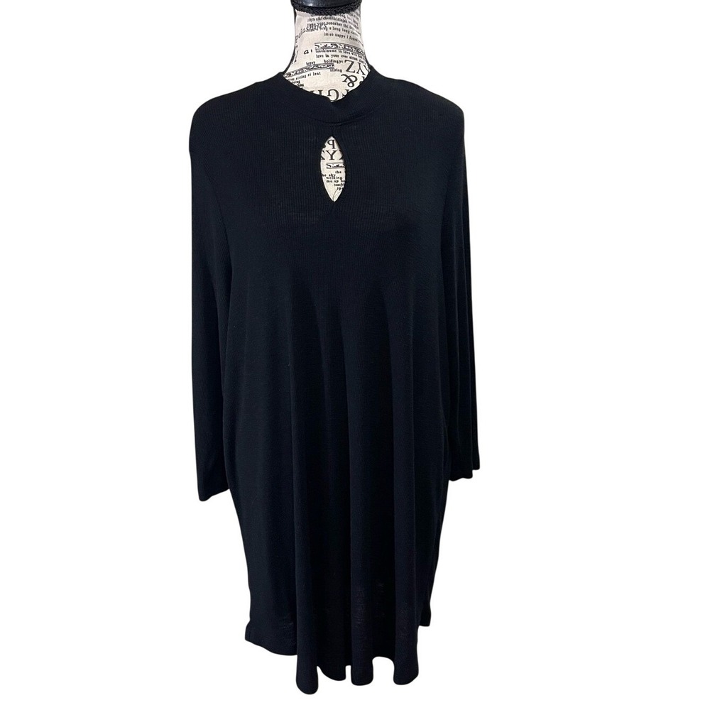 torrid Black Ribbed Tunic Top‎
